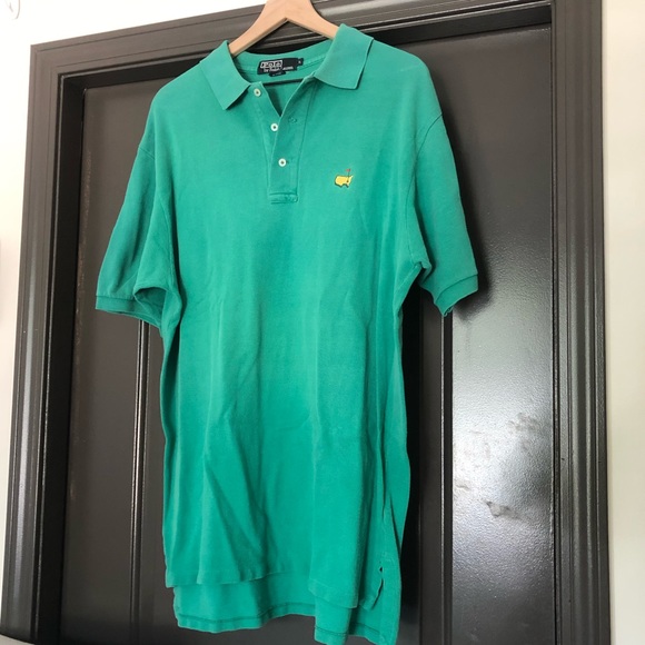 Vintage polo Ralph Lauren men’s the master’s golf logo green short sleeve polo - Picture 3 of 8